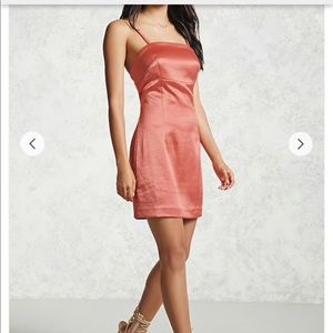 Contemporary satin mini dress